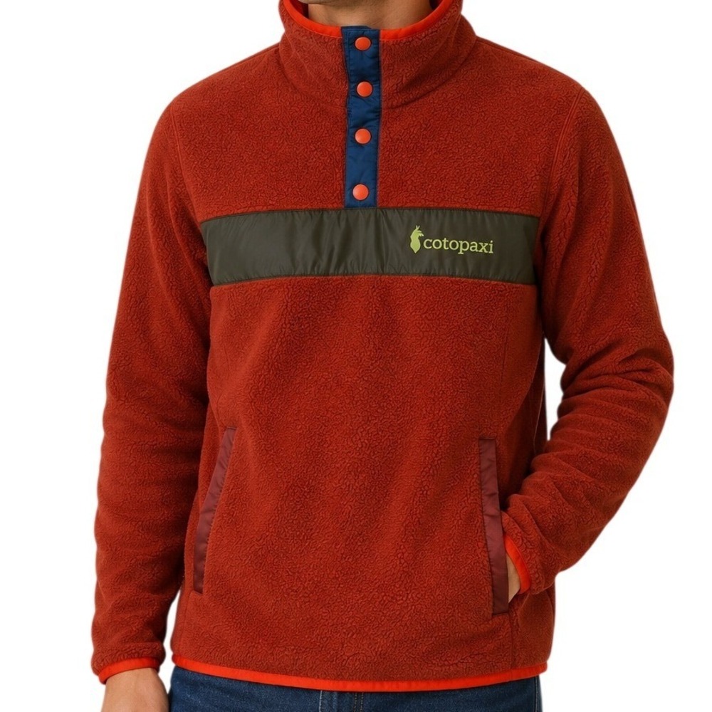 Cotopaxi Rust Orange Teca‎ Fleece Jacket Men's XS